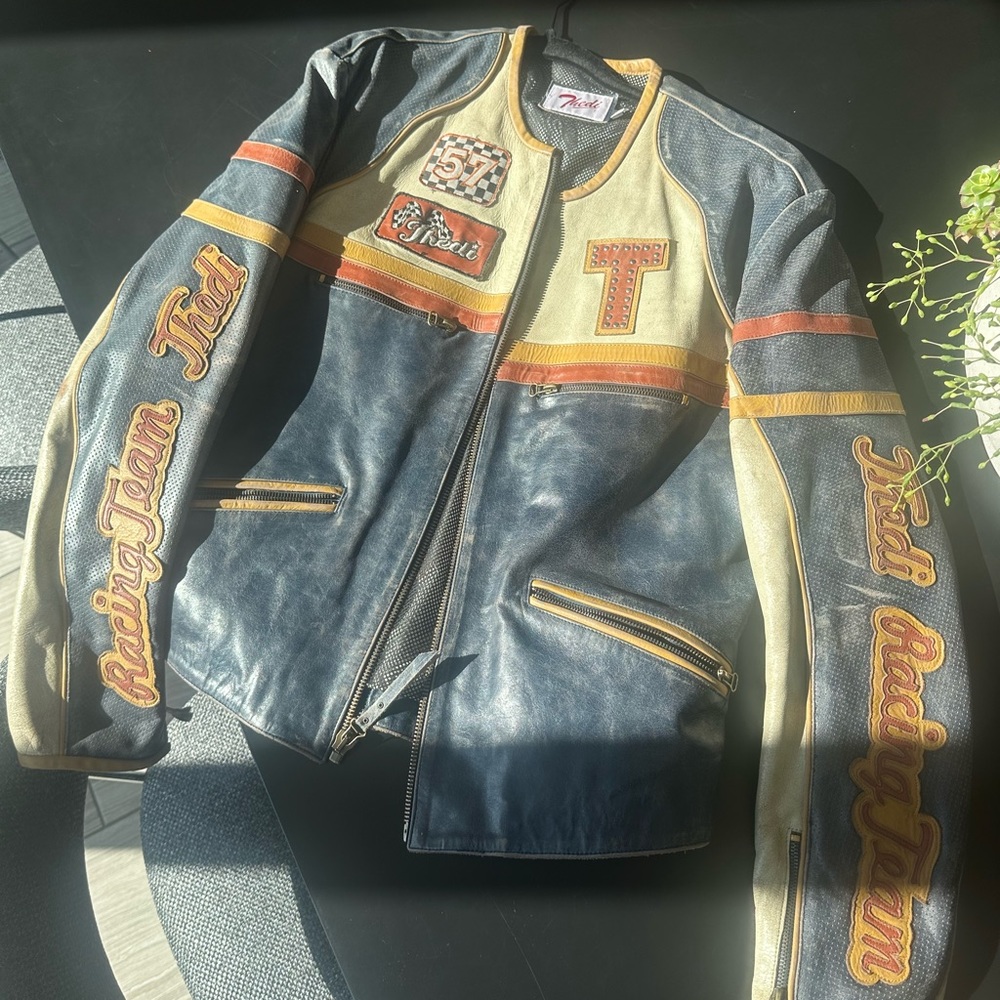 Thedi vintage motorcycle coat